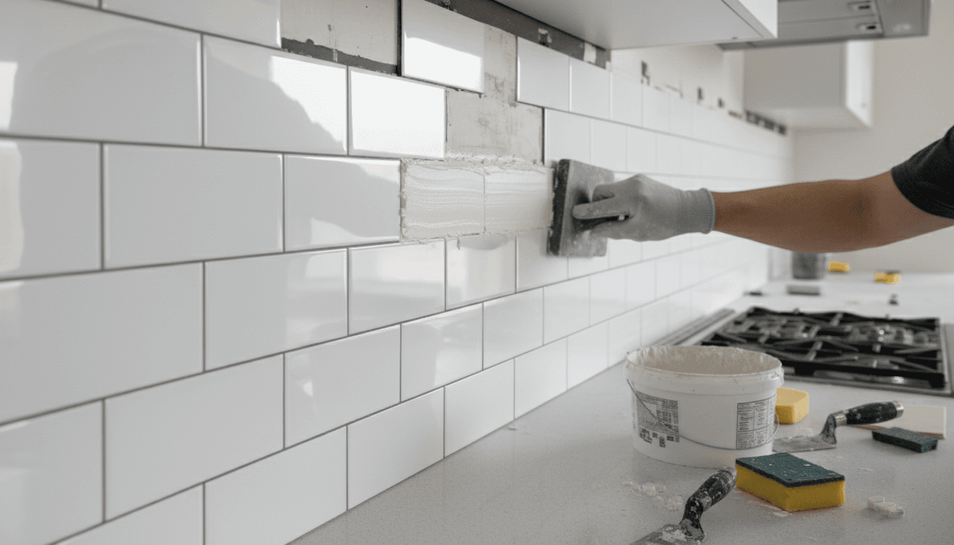 Kitchen tiling work