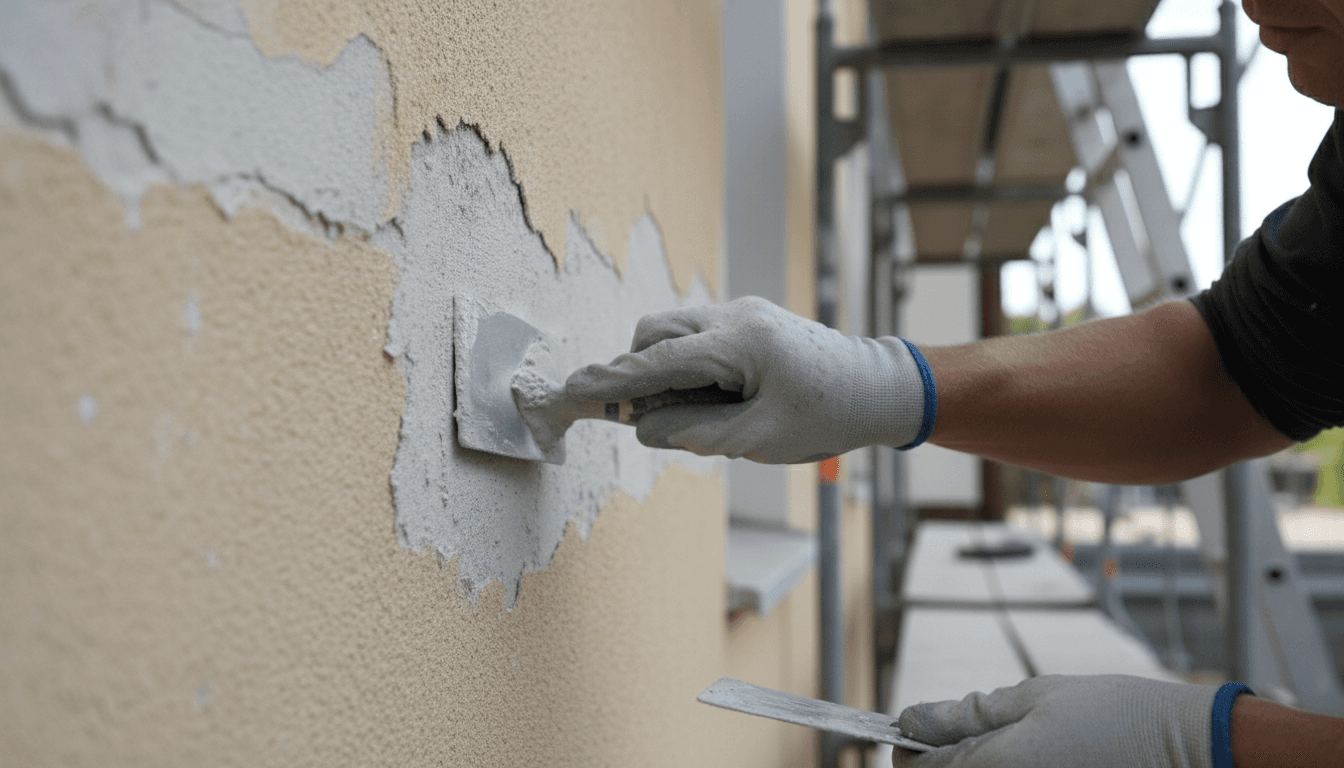 Render repair and restoration work