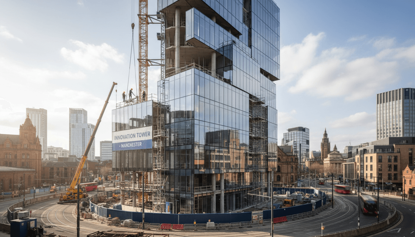 Professional construction team working on a building project