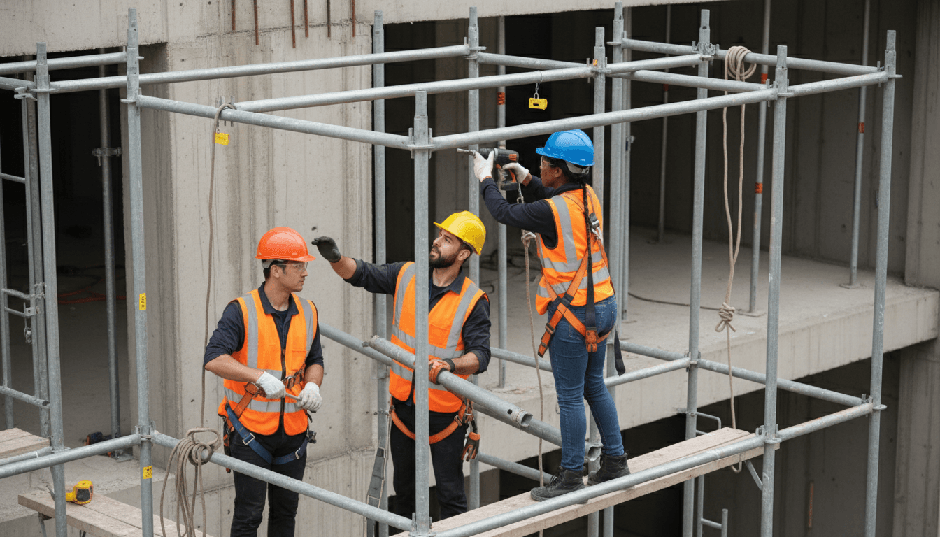 IYAZ Construction Ltd team working on a construction project in Manchester