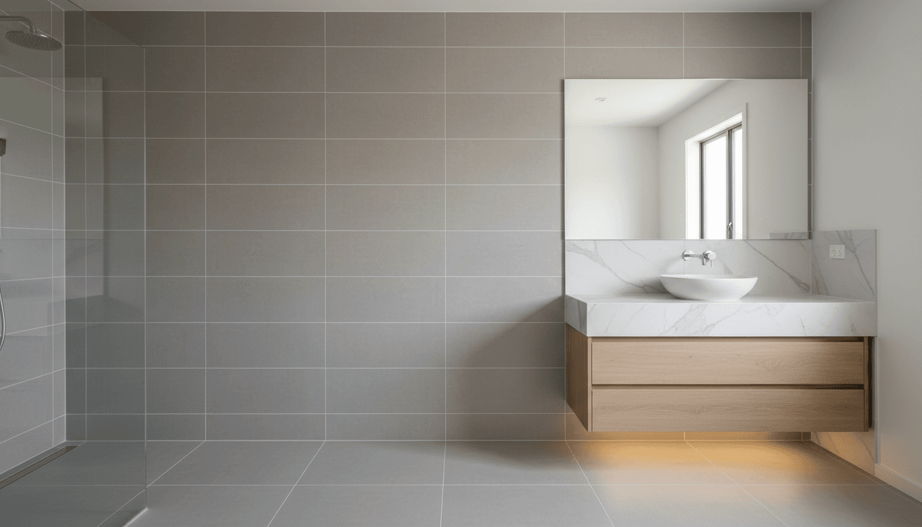 Modern bathroom renovation with contemporary design