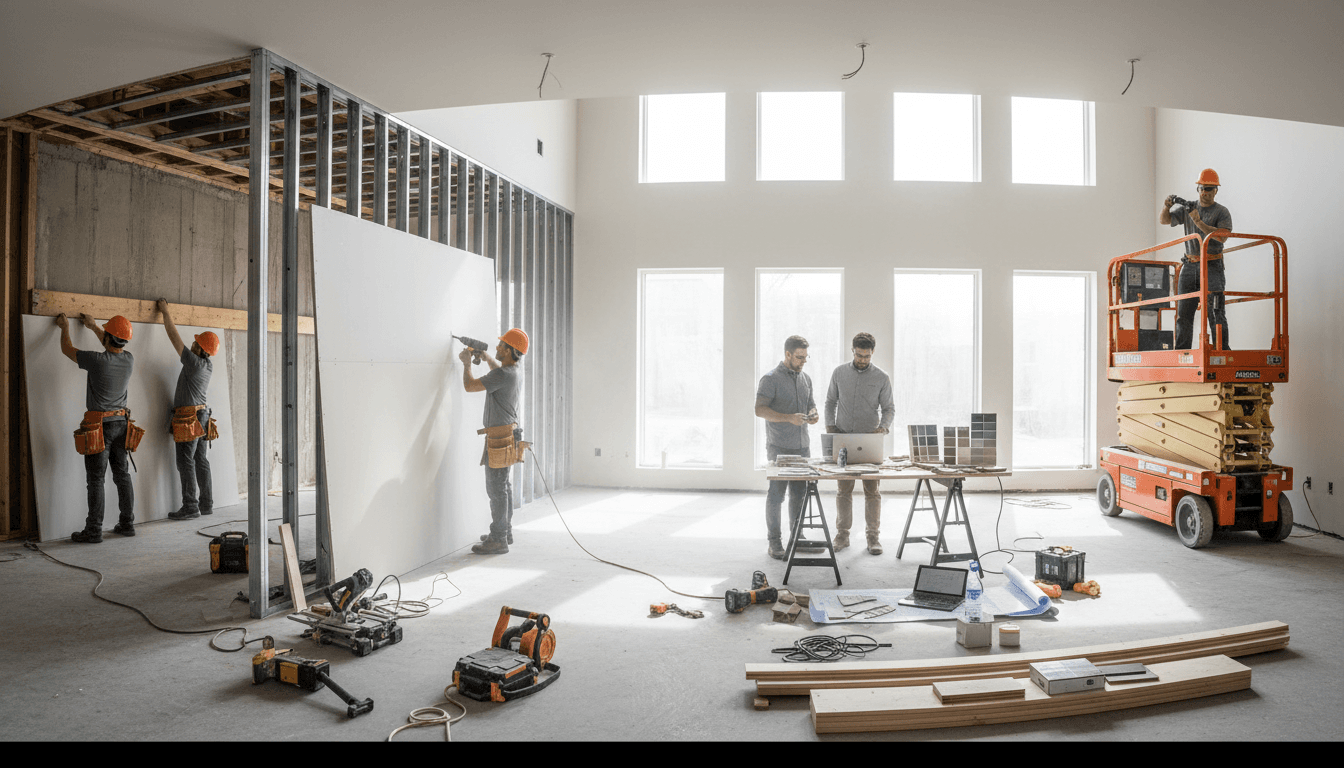 IYAZ Construction Ltd team working on a high-quality construction project in Manchester